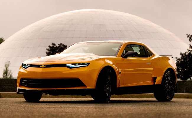 Обои картинки фото transformers, кино, фильмы, chevrolet, camaro, bumblebee, concept