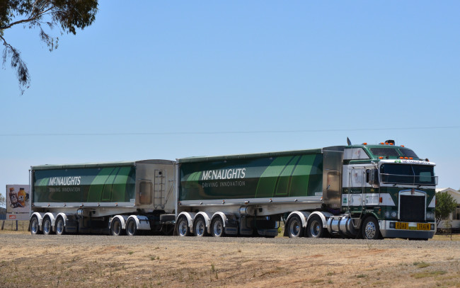 Обои картинки фото kenworth, автомобили, фура, тягач, грузовик, автопоезд