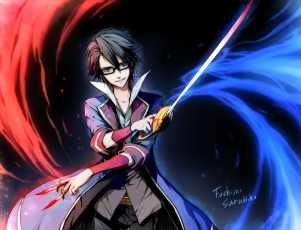 Картинка аниме k+project сабля linjie k арт project ножи оружие парень fushimi saruhiko anime