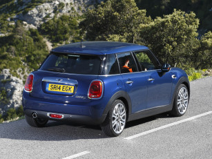 Картинка автомобили mini cooper d 5-door uk-spec 2014г голубой