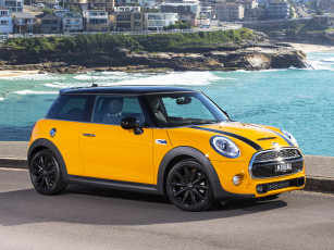 Картинка автомобили mini f56 s au-spec cooper желтый 2014г