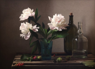 Картинка цветы пионы букет