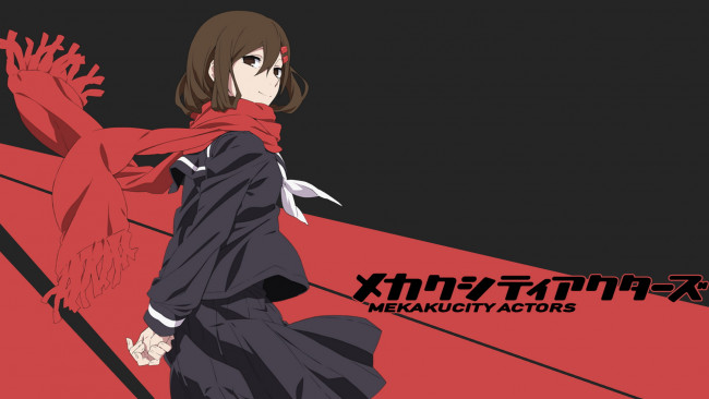 Обои картинки фото аниме, mekakucity actors, взгляд, девушка