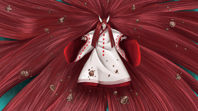 Обои картинки фото аниме, naruto, ootsutsuki, kaguya, manga, art, осколки, камни, девушка, злость, mother, of, shinobi, nicko025