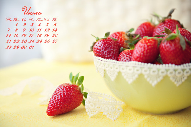 Обои картинки фото календари, еда, клубника
