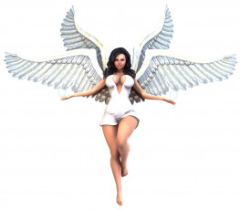 Картинка 3д+графика ангел+ angel ангел фон девушка взгляд