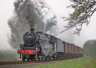 Картинка техника паровозы рельсы дорога железная паровоз