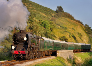 Картинка техника паровозы рельсы паровоз дорога железная