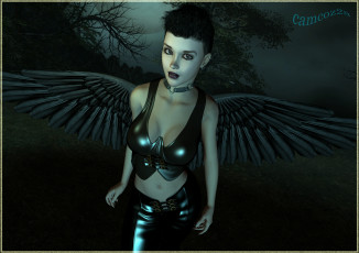 Картинка 3д+графика существа+ creatures фон демон взгляд девушка