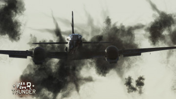 Картинка видео+игры war+thunder +world+of+planes полет самолет дым