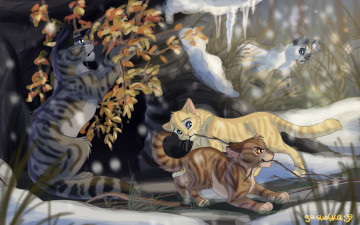 Картинка рисованное животные +коты коты взгляд фон