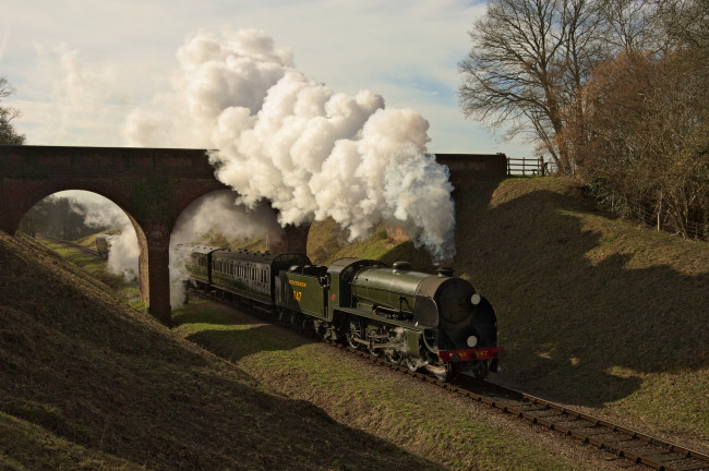 Обои картинки фото техника, паровозы, железная, дорога, паровоз, рельсы