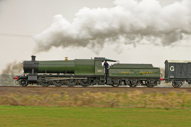 Обои картинки фото техника, паровозы, паровоз, рельсы, железная, дорога