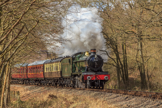 Обои картинки фото техника, паровозы, паровоз, рельсы, дорога, железная