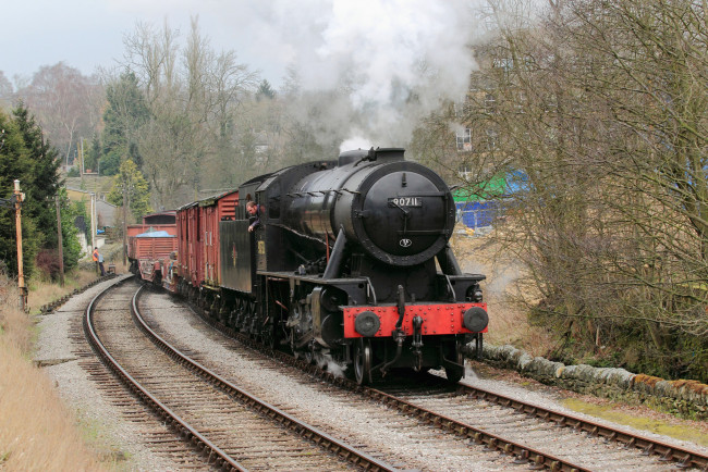 Обои картинки фото техника, паровозы, паровоз, рельсы, дорога, железная