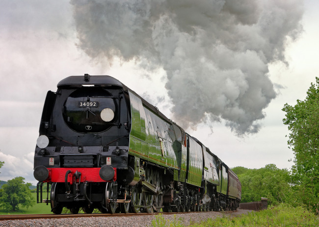 Обои картинки фото техника, паровозы, паровоз, рельсы, дорога, железная