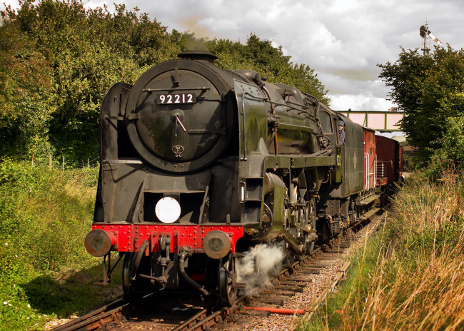 Обои картинки фото техника, паровозы, паровоз, рельсы, дорога, железная