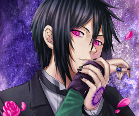 Картинка аниме kuroshitsuji себастьян