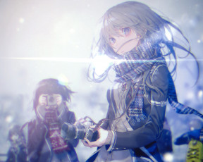 Картинка аниме unknown +другое фотоаппараты девочки