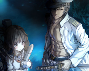 Картинка аниме kantai+collection парень девочка