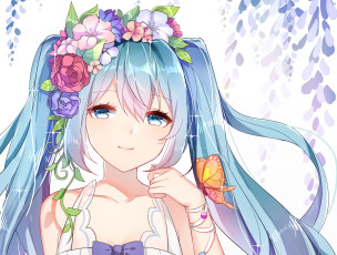 Картинка аниме vocaloid девушка