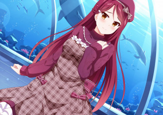 Картинка аниме love+live +school+idol+project взгляд фон девушка