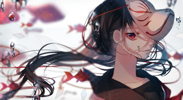 Картинка аниме unknown +другое вода маска девушка