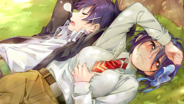 Картинка nisekoi аниме девушка фон взгляд