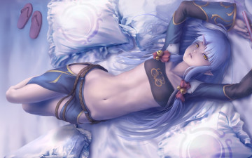 Картинка аниме ангелы +демоны девушка арт nyarko demoness рог