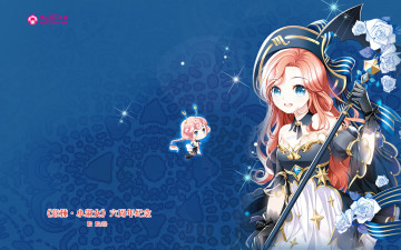 обоя аниме, mini miss, фон, взгляд, девушка