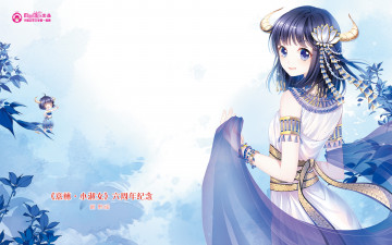 обоя аниме, mini miss, фон, взгляд, девушка