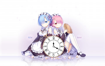 Картинка аниме re +zero+kara+hajimeru+isekai+seikatsu фон взгляд девушки