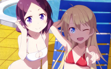 Картинка new+game аниме unknown +другое девушки взгляд фон