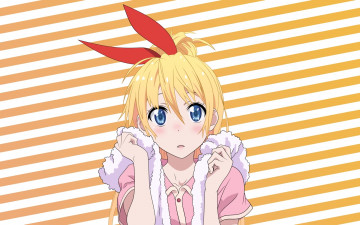 Картинка nisekoi аниме фон девушка взгляд