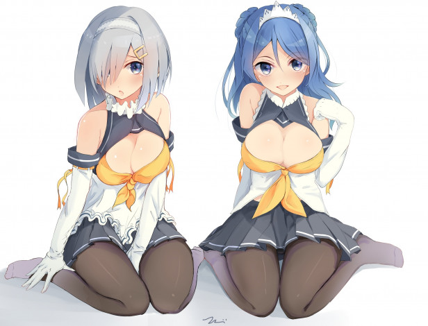 Обои картинки фото аниме, kantai collection, девушки