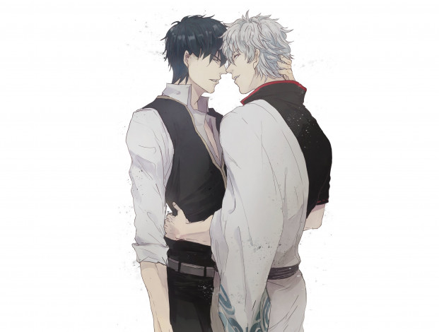 Обои картинки фото аниме, gintama, парни