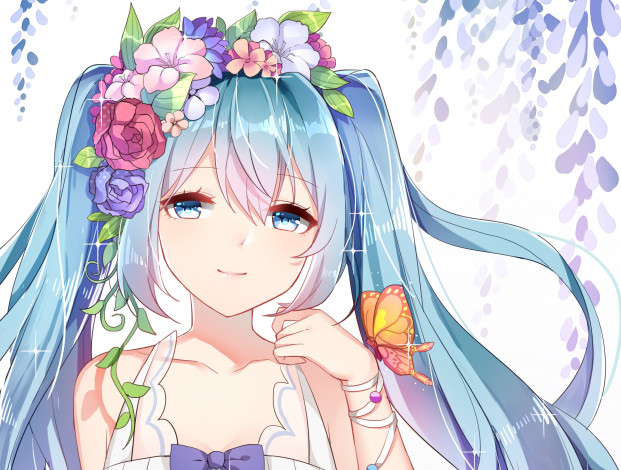 Обои картинки фото аниме, vocaloid, девушка