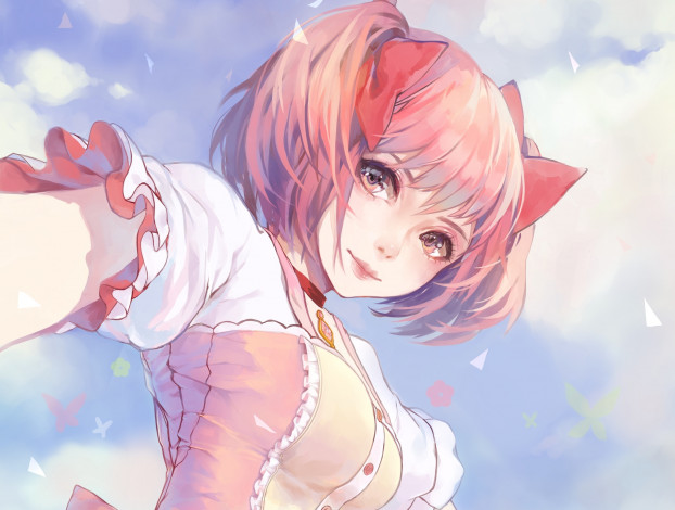 Обои картинки фото аниме, mahou shoujo madoka magika, девушка