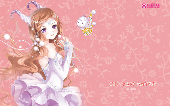 Обои картинки фото аниме, mini miss, фон, взгляд, девушка