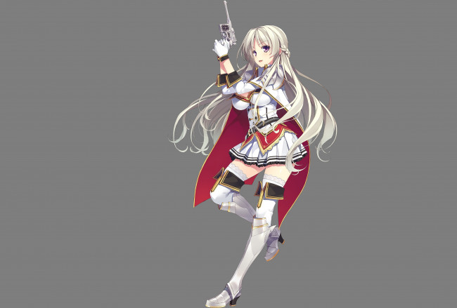 Обои картинки фото аниме, оружие,  техника,  технологии, jyukishi, cutie, bullet, девушка, пистолет