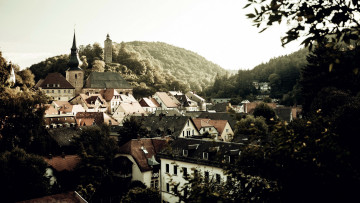 Картинка города -+панорамы крыши панорама дома