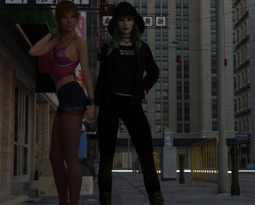 Картинка 3д+графика люди+ people девушки взгляд фон