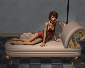 Картинка 3д+графика люди+ people девушка взгляд фон