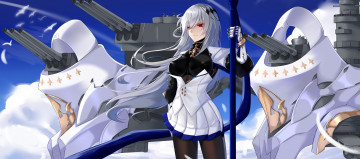 Картинка аниме azur+lane фон взгляд девушки