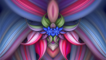 Картинка 3д+графика фракталы+ fractal цвета фон узор