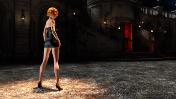 Картинка 3д+графика люди+ people девушка взгляд фон