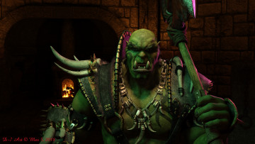 Картинка 3д+графика существа+ creatures orc