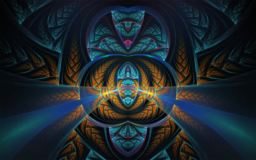 Картинка 3д+графика фракталы+ fractal цвета фон узор