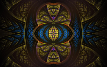 Картинка 3д+графика фракталы+ fractal цвета фон узор