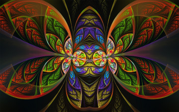 Картинка 3д+графика фракталы+ fractal узор цвета фон